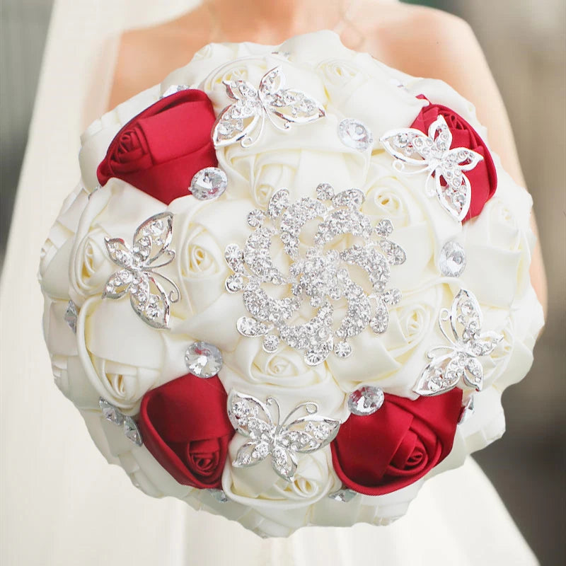 Silk Rose Brooch Bouquets