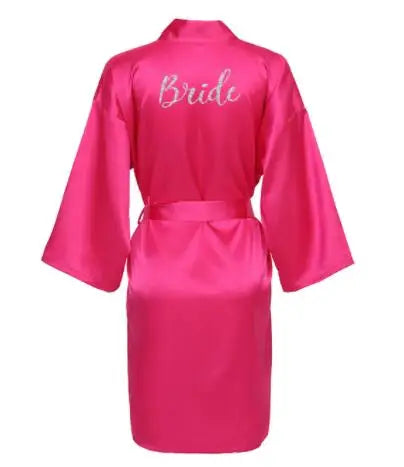 Hot Pink Wedding Party Robes