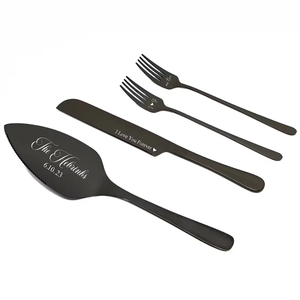 Personalised Cake Knife and Serve Set