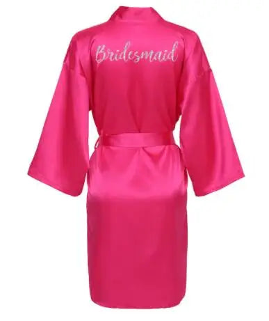 Hot Pink Wedding Party Robes