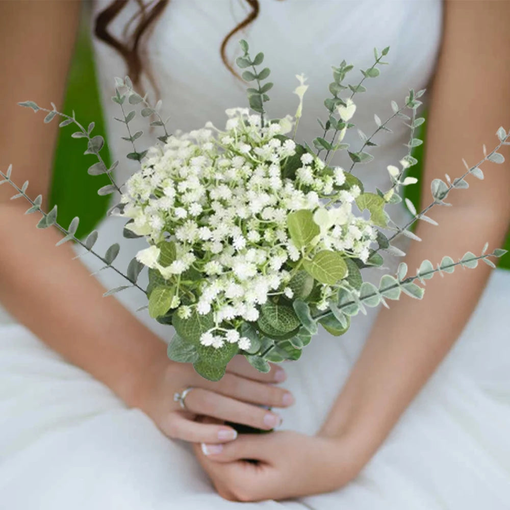 Artificial Gypsophila and Eucalyptus Bundles