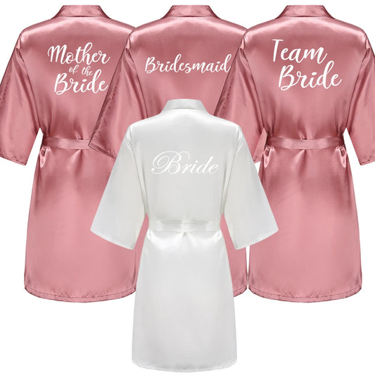 Dusky Pink Wedding Party Robes