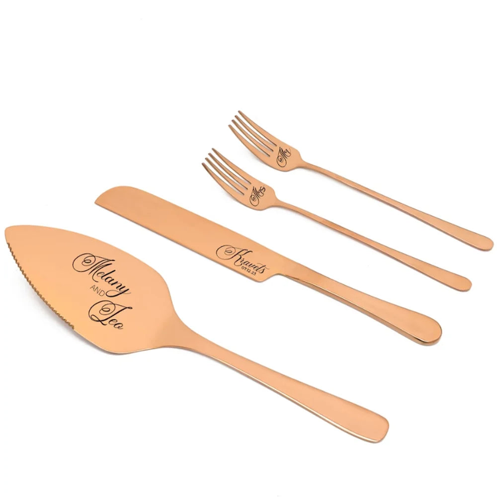 Personalised Cake Knife and Serve Set