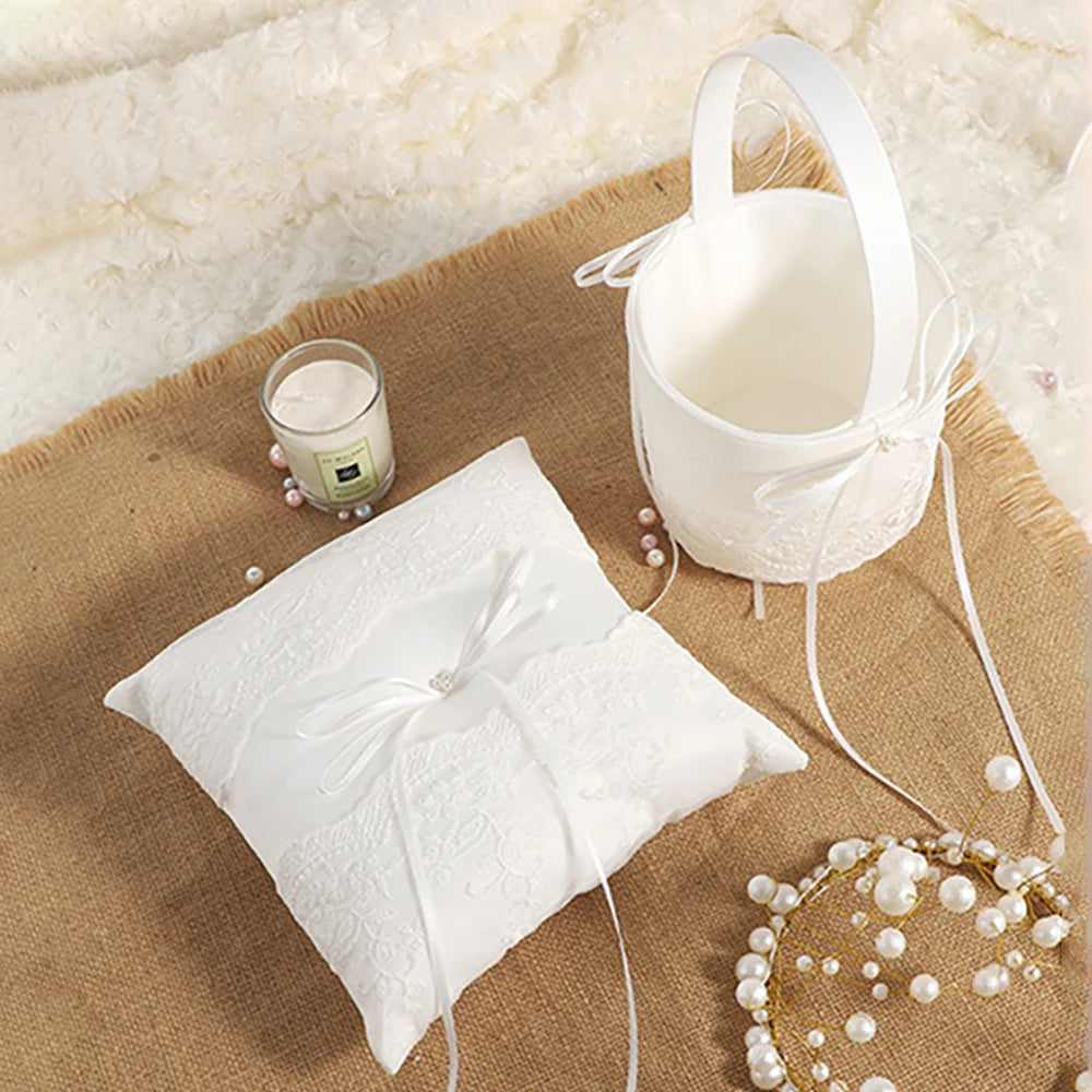 Flower Girl Basket and Ring Bearer Pillow