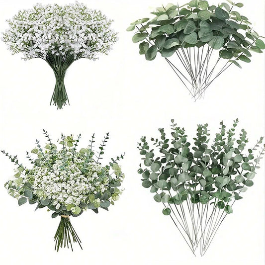 Artificial Gypsophila and Eucalyptus Bundles