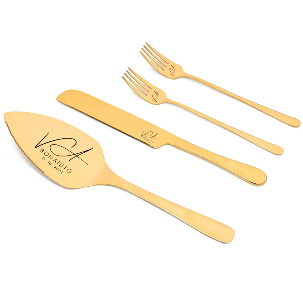 Personalised Cake Knife and Serve Set