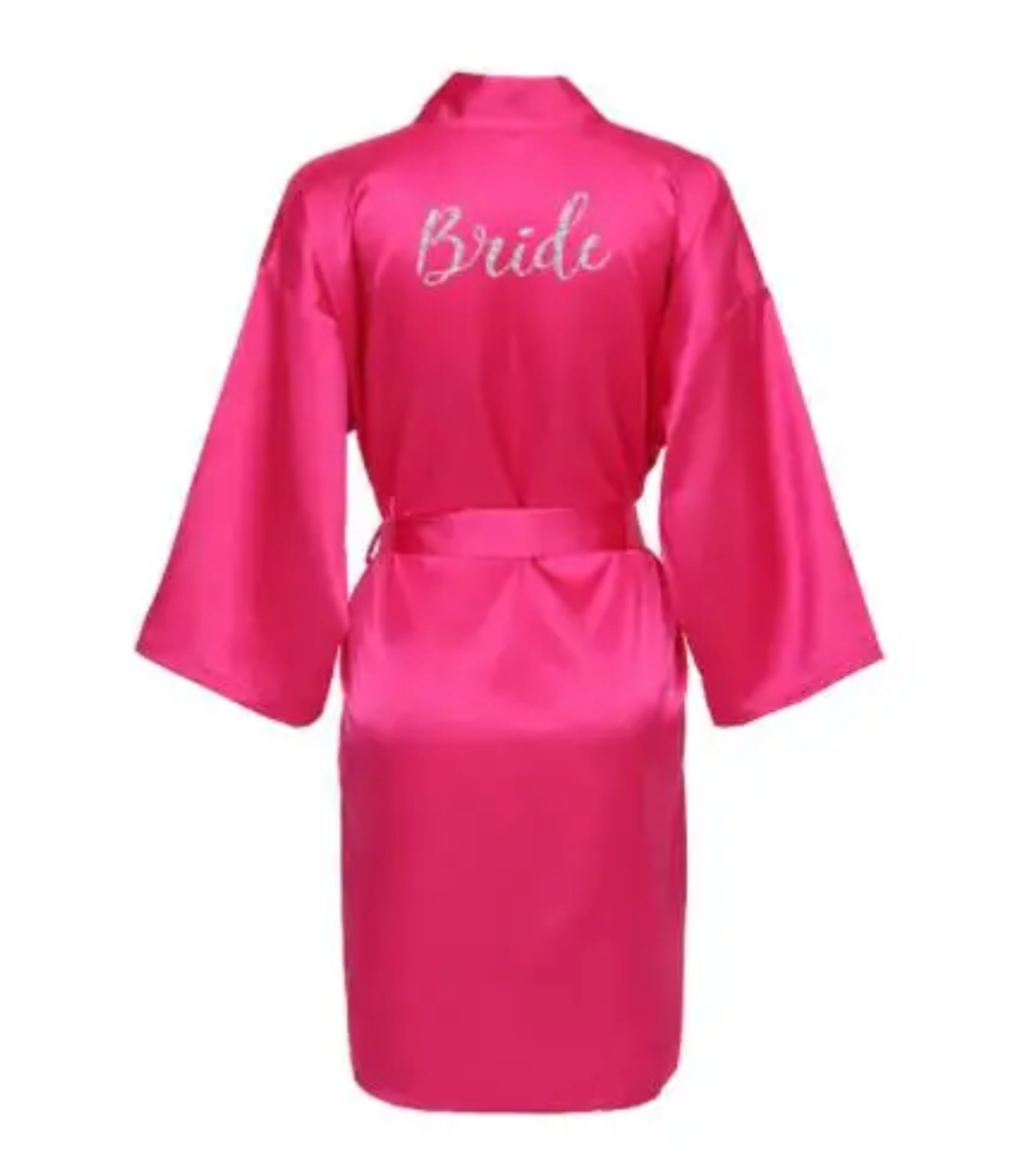 Hot Pink Wedding Party Robes