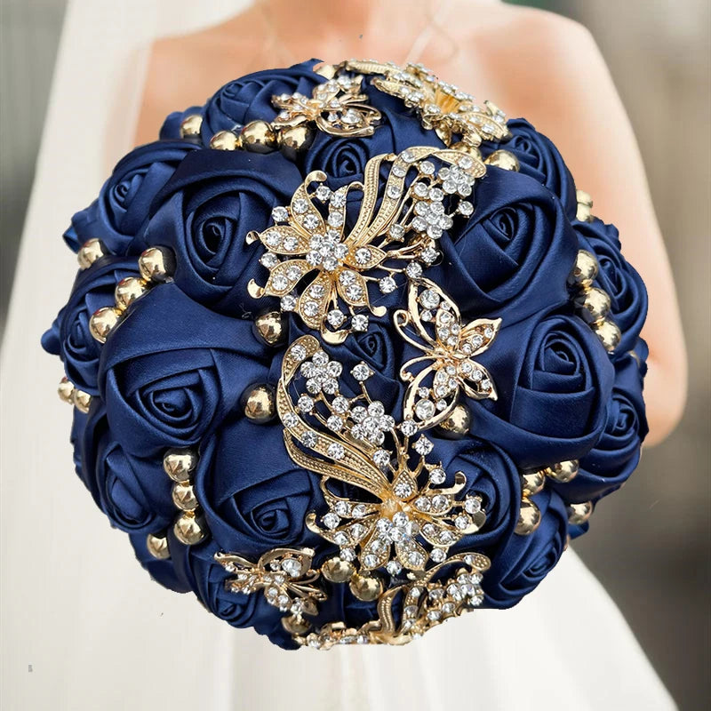 Silk Rose Brooch Bouquets