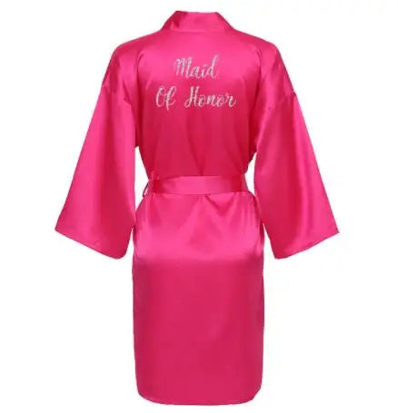 Hot Pink Wedding Party Robes