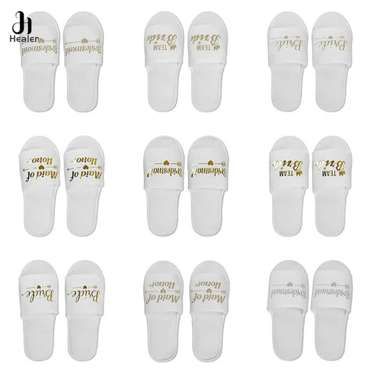 Custom Bridal Party Slippers