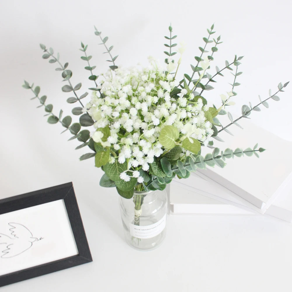 Artificial Gypsophila and Eucalyptus Bundles